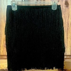 Fringe black skirt NWT